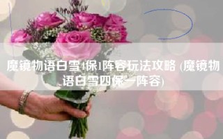 魔镜物语白雪4保1阵容玩法攻略 (魔镜物语白雪四保一阵容)