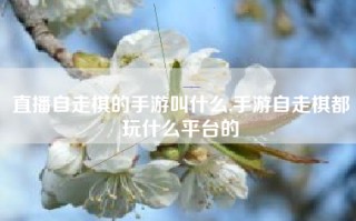 直播自走棋的手游叫什么,手游自走棋都玩什么平台的