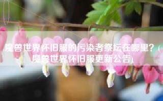 魔兽世界怀旧服的污染者祭坛在哪里？(魔兽世界怀旧服更新公告)