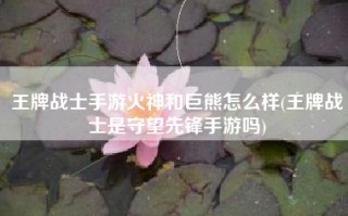 王牌战士手游火神和巨熊怎么样(王牌战士是守望先锋手游吗)