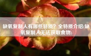缺氧复制人有哪些特质？全特质介绍(缺氧复制人无法获取食物)