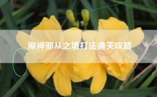 原神邪从之境打法通关攻略