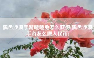 黑色沙漠手游喳喳兔怎么获得(黑色沙漠手游怎么赚人民币)