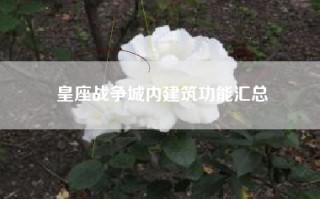 皇座战争城内建筑功能汇总