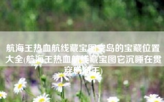 航海王热血航线藏宝图空岛的宝藏位置大全(航海王热血航线藏宝图它沉睡在贯穿航海王)