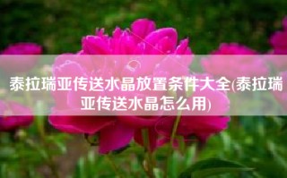 泰拉瑞亚传送水晶放置条件大全(泰拉瑞亚传送水晶怎么用)