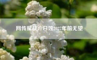 网传星战：日蚀2027年前无望