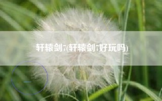 轩辕剑7(轩辕剑7好玩吗)