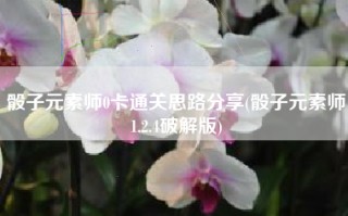 骰子元素师0卡通关思路分享(骰子元素师1.2.4破解版)