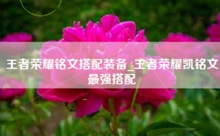 王者荣耀铭文搭配装备_王者荣耀凯铭文最强搭配