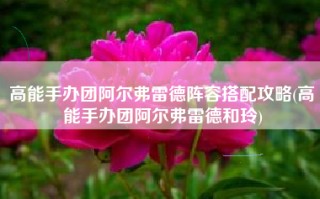 高能手办团阿尔弗雷德阵容搭配攻略(高能手办团阿尔弗雷德和玲)