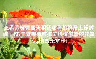 王者荣耀曹操天狼征服者价格及上线时间一览(王者荣耀曹操天狼征服者皮肤宣传cg动画无水印)