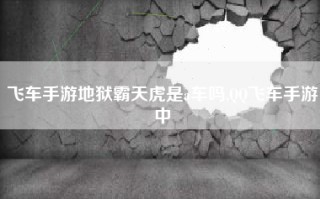 飞车手游地狱霸天虎是a车吗,QQ飞车手游中