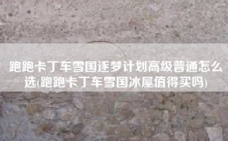 跑跑卡丁车雪国逐梦计划高级普通怎么选(跑跑卡丁车雪国冰屋值得买吗)