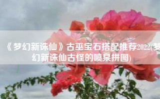 《梦幻新诛仙》古巫宝石搭配推荐2022(梦幻新诛仙古怪的喷泉拼图)