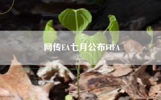 网传EA七月公布FIFA