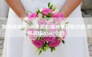 灰烬战线VK1602涂装豹喵神拳获取攻略(灰烬战线vk1602小豹)