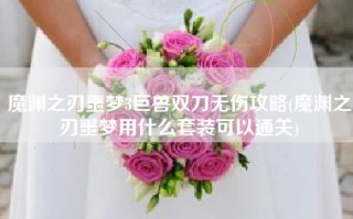 魔渊之刃噩梦3巨兽双刀无伤攻略(魔渊之刃噩梦用什么套装可以通关)