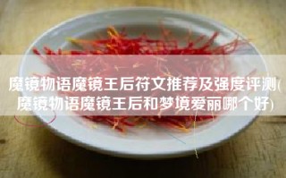 魔镜物语魔镜王后符文推荐及强度评测(魔镜物语魔镜王后和梦境爱丽哪个好)