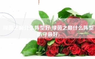 绿茵之巅什么阵型好(绿茵之巅什么阵型防守最好)