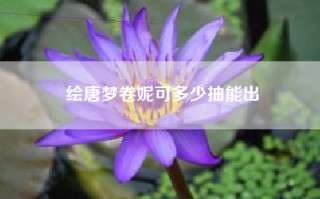 绘唐梦卷妮可多少抽能出