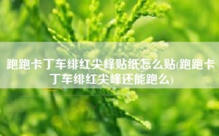 跑跑卡丁车绯红尖峰贴纸怎么贴(跑跑卡丁车绯红尖峰还能跑么)