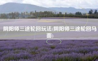阴阳师三途轮回玩法(阴阳师三途轮回马面)