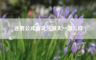 迷雾公式面灵气源太一怎么样