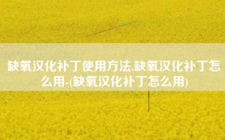 缺氧汉化补丁使用方法,缺氧汉化补丁怎么用-(缺氧汉化补丁怎么用)