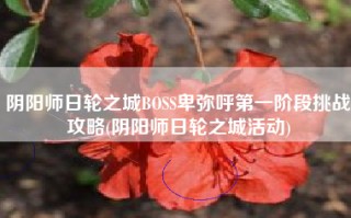 阴阳师日轮之城BOSS卑弥呼第一阶段挑战攻略(阴阳师日轮之城活动)