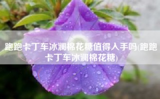跑跑卡丁车冰澜棉花糖值得入手吗(跑跑卡丁车冰澜棉花糖)