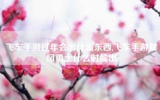 飞车手游过年会出什么东西,飞车手游暴风勇士什么时候出