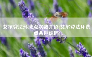 艾尔登法环洗点次数介绍(艾尔登法环洗点会返魂吗)
