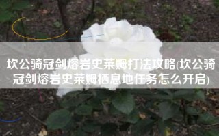 坎公骑冠剑熔岩史莱姆打法攻略(坎公骑冠剑熔岩史莱姆栖息地任务怎么开启)