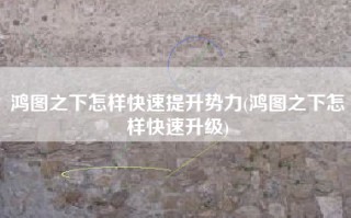 鸿图之下怎样快速提升势力(鸿图之下怎样快速升级)
