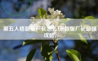 第五人格新版厂长怎么玩(新版厂长最强攻略)