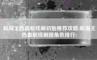 航海王热血航线刷初始推荐攻略(航海王热血航线刷图角色排行)