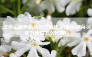 王者荣耀米莱狄暴力流出装推荐(米莱狄暴力流该怎么出装())