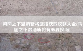 鸿图之下温酒斩将武技获取攻略大全(鸿图之下温酒斩将有必要换吗)