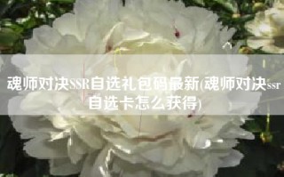 魂师对决SSR自选礼包码最新(魂师对决ssr自选卡怎么获得)
