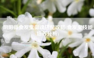 阴阳师食发鬼御魂搭配攻略(食发鬼技能培养分析)