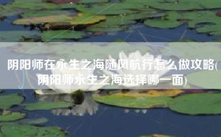 阴阳师在永生之海随风航行怎么做攻略(阴阳师永生之海选择哪一面)
