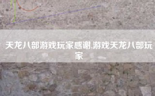 天龙八部游戏玩家感谢,游戏天龙八部玩家