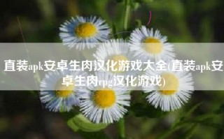 直装apk安卓生肉汉化游戏大全(直装apk安卓生肉rpg汉化游戏)