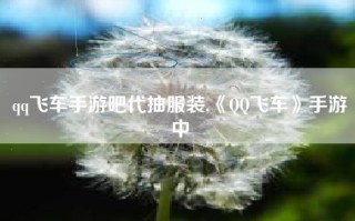 qq飞车手游吧代抽服装,《QQ飞车》手游中