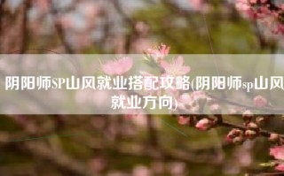 阴阳师SP山风就业搭配攻略(阴阳师sp山风就业方向)