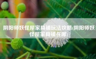 阴阳师妖怪屋家具铺玩法攻略(阴阳师妖怪屋家具铺在哪)