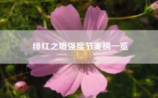 绯红之境强度节奏榜一览