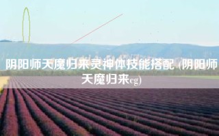 阴阳师天魔归来灵神体技能搭配 (阴阳师天魔归来cg)