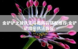 金铲铲之战执法斗毒阵容搭配推荐(金铲铲精密执法阵容)